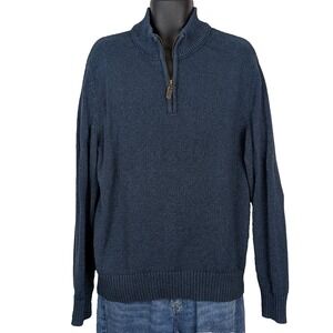 Eddie Bauer 1/4 Zip Knit Sweater men's XL 100% Cotton